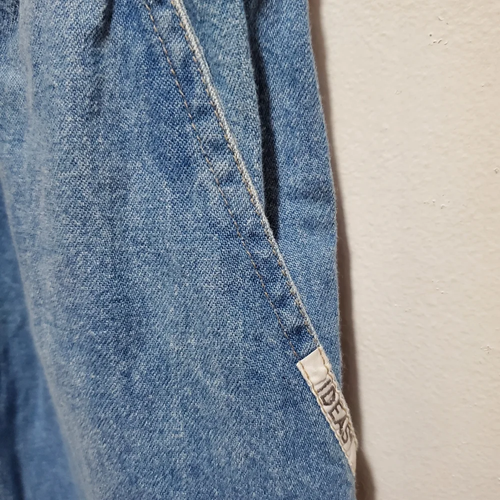 IDEAS Vintage Snap Front Denim Midi Dress Size M - Picture 5 of 11
